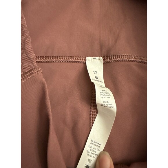 Lululemon Wunder Under‎ Hi Rise Tight 28" Women's Size 12 Plumful Flocked Mesh - Picture 4 of 9